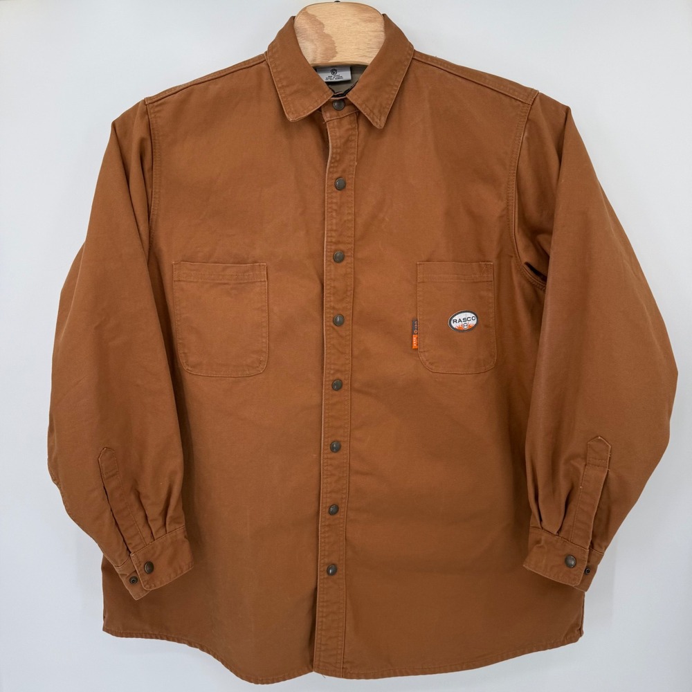 Rasco FR Jacket Mens 2XL Long Brown Duck Flame Resistant NFPA 2112 BDSJ2323